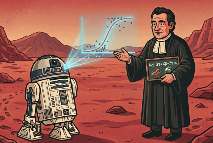 R2D2 for mixed-effects logistic regression